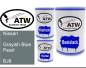 Preview: Nissan, Grayish Blue Pearl, BJ8: 500ml Lackdose + 500ml Klarlack + 250ml Härter - Set, von ATW Autoteile West.